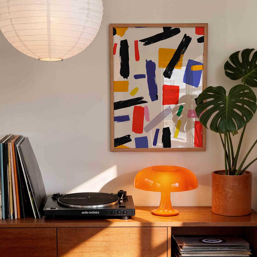 Abstracte vormen en kleuren Poster