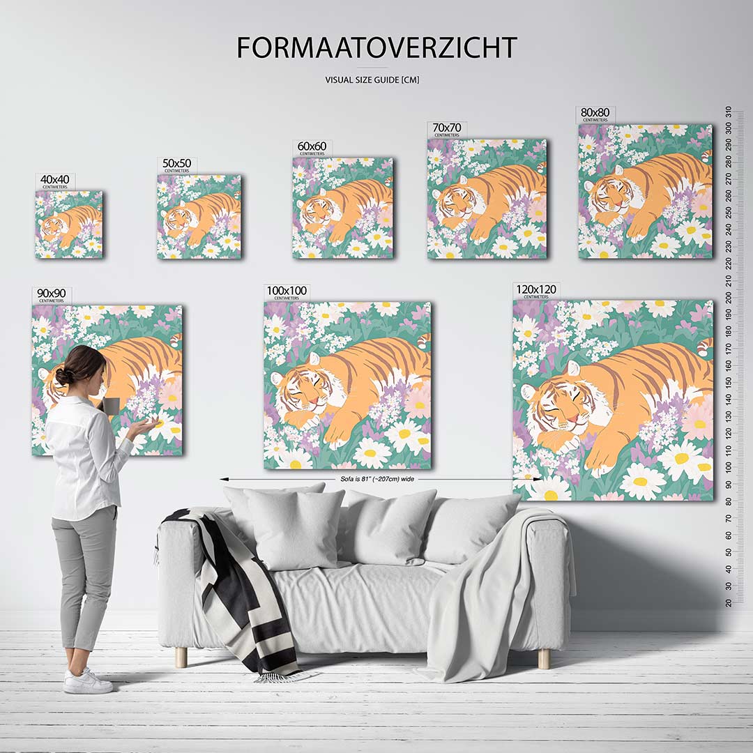 Dromerige tijger Kunstwerk