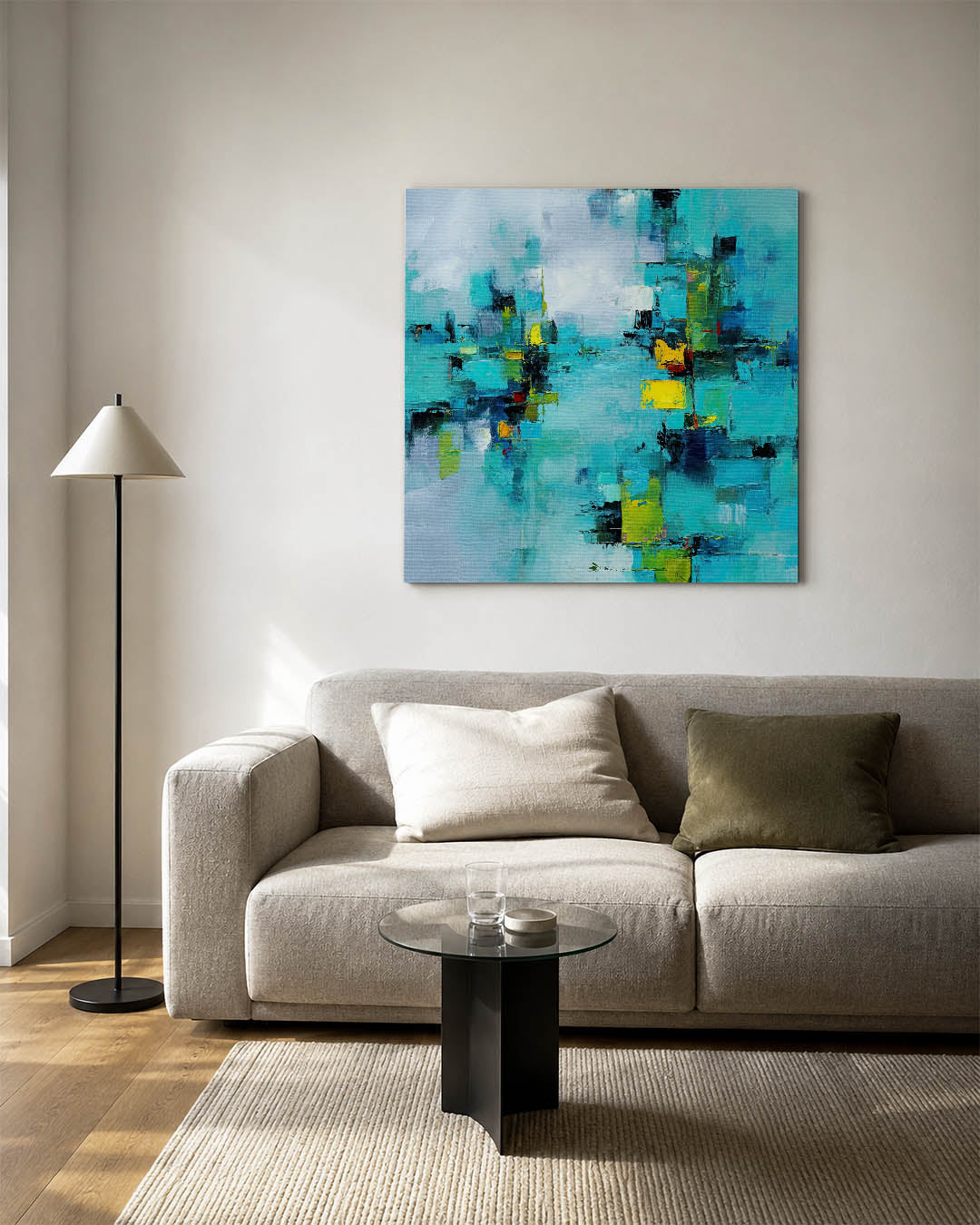 Kleurrijke geometrie Kunstwerk