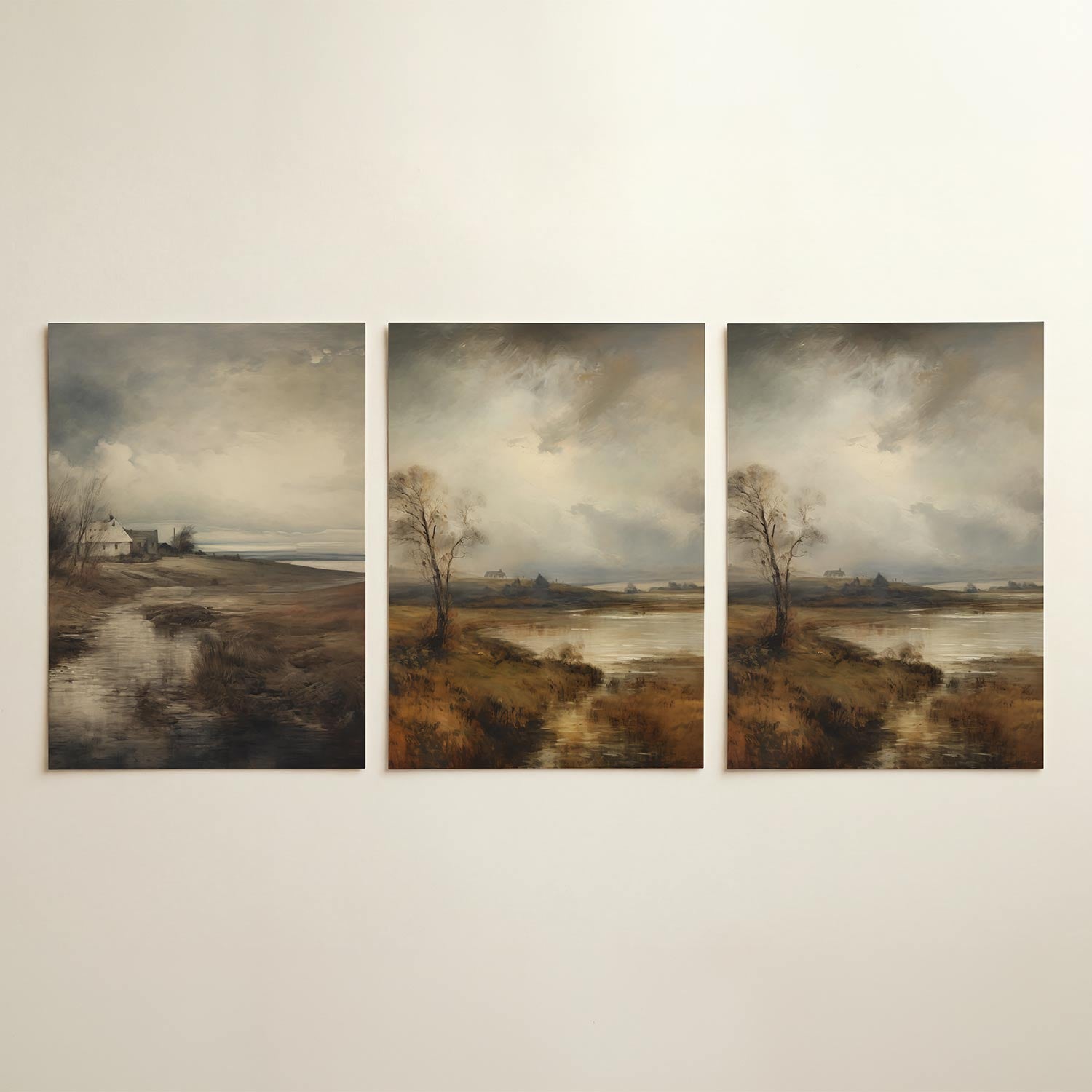 Rustige landschapssfeer Posterset
