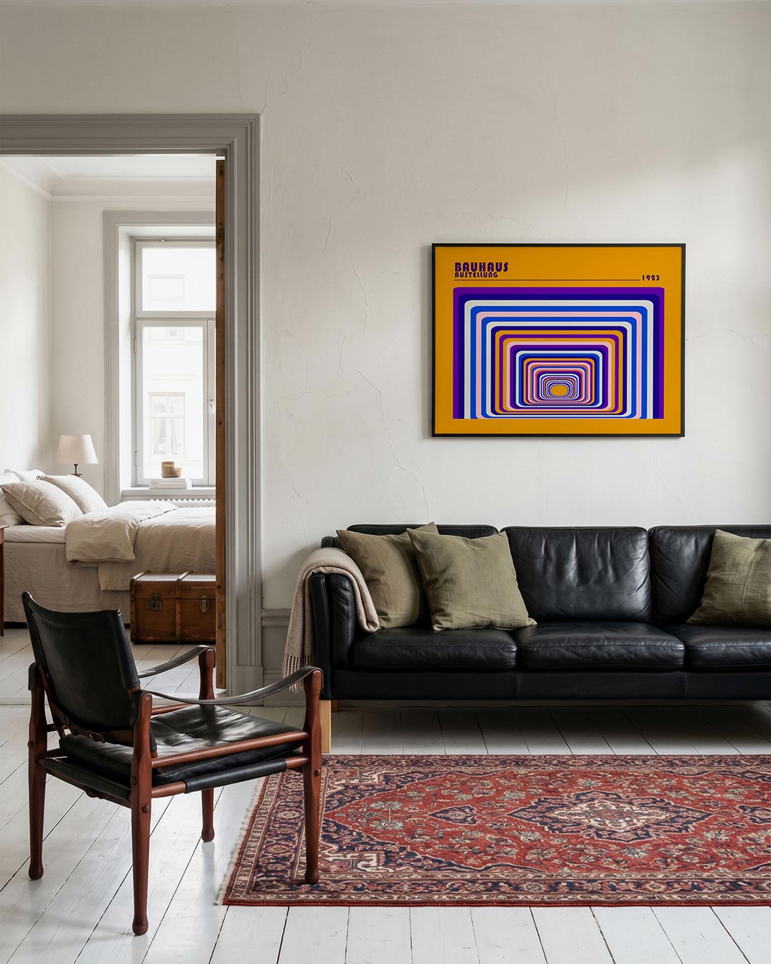 Kleurrijke lijnenspiralen Poster