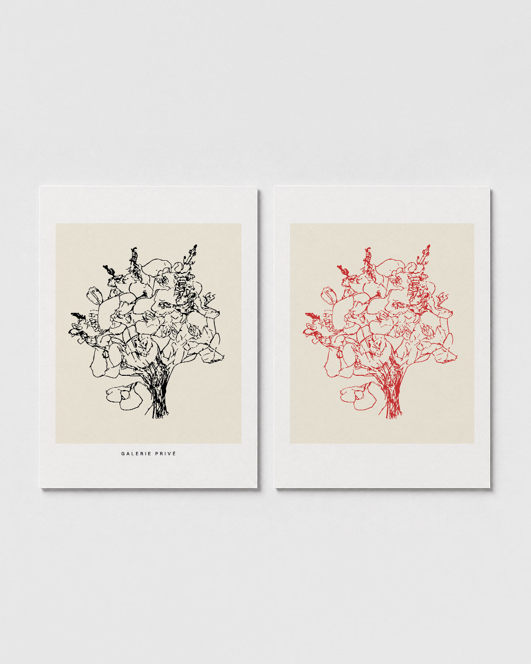 Lijnenspel en natuur Posterset