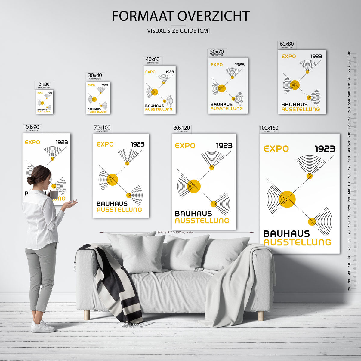 Lijnen en cirkels Poster