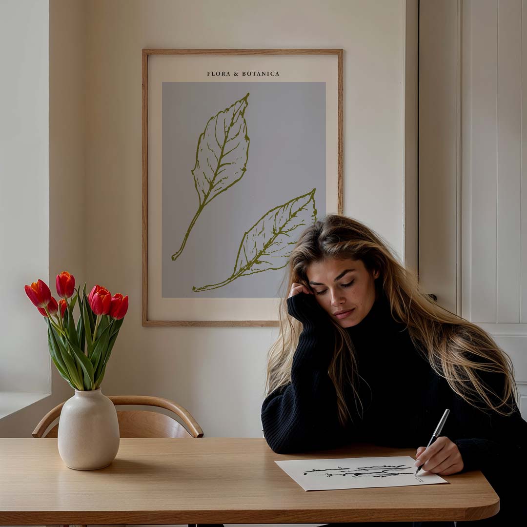 Botanische Blaadjes Poster-WallArtistic
