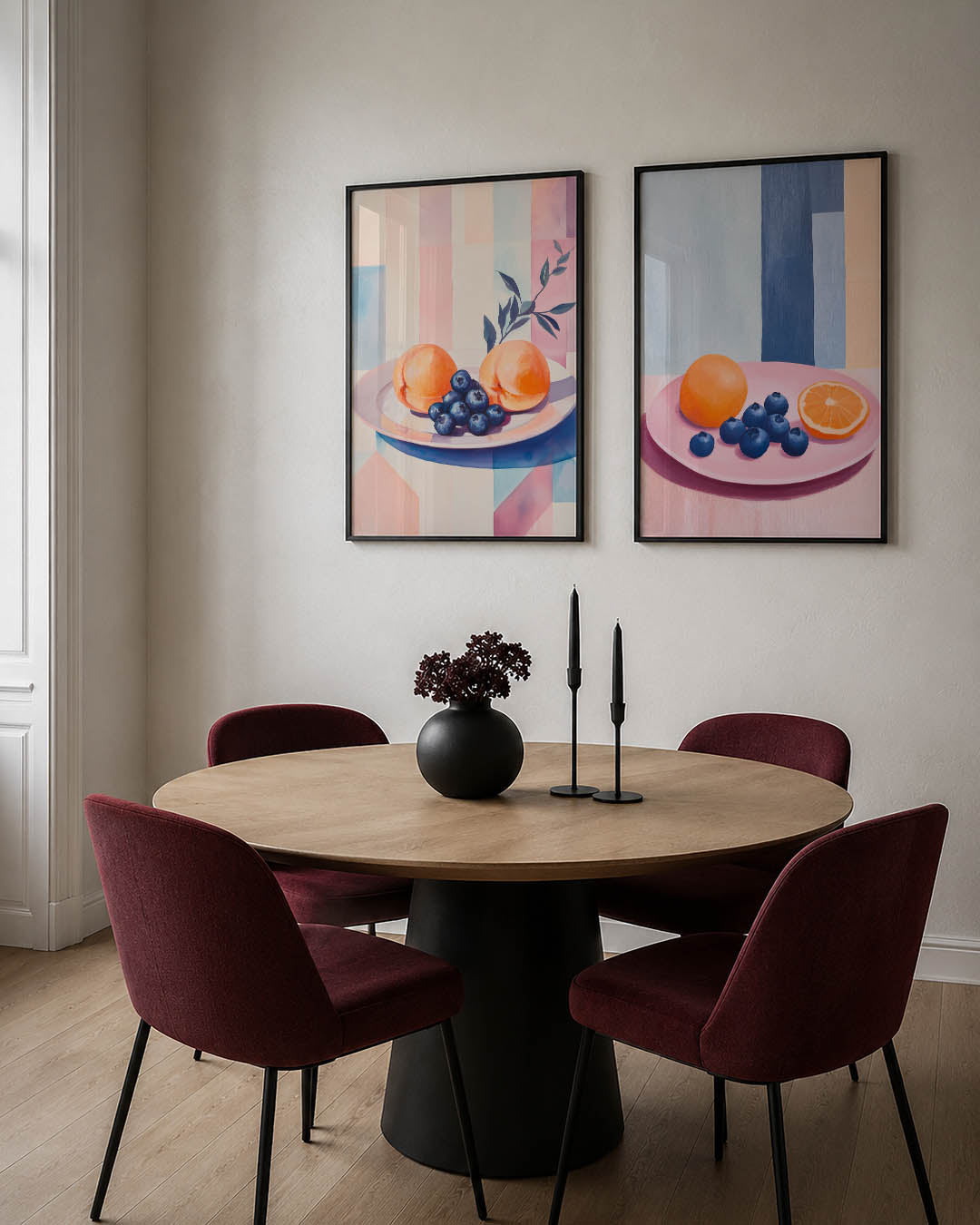 Fruit en kleurvlakken Posterset