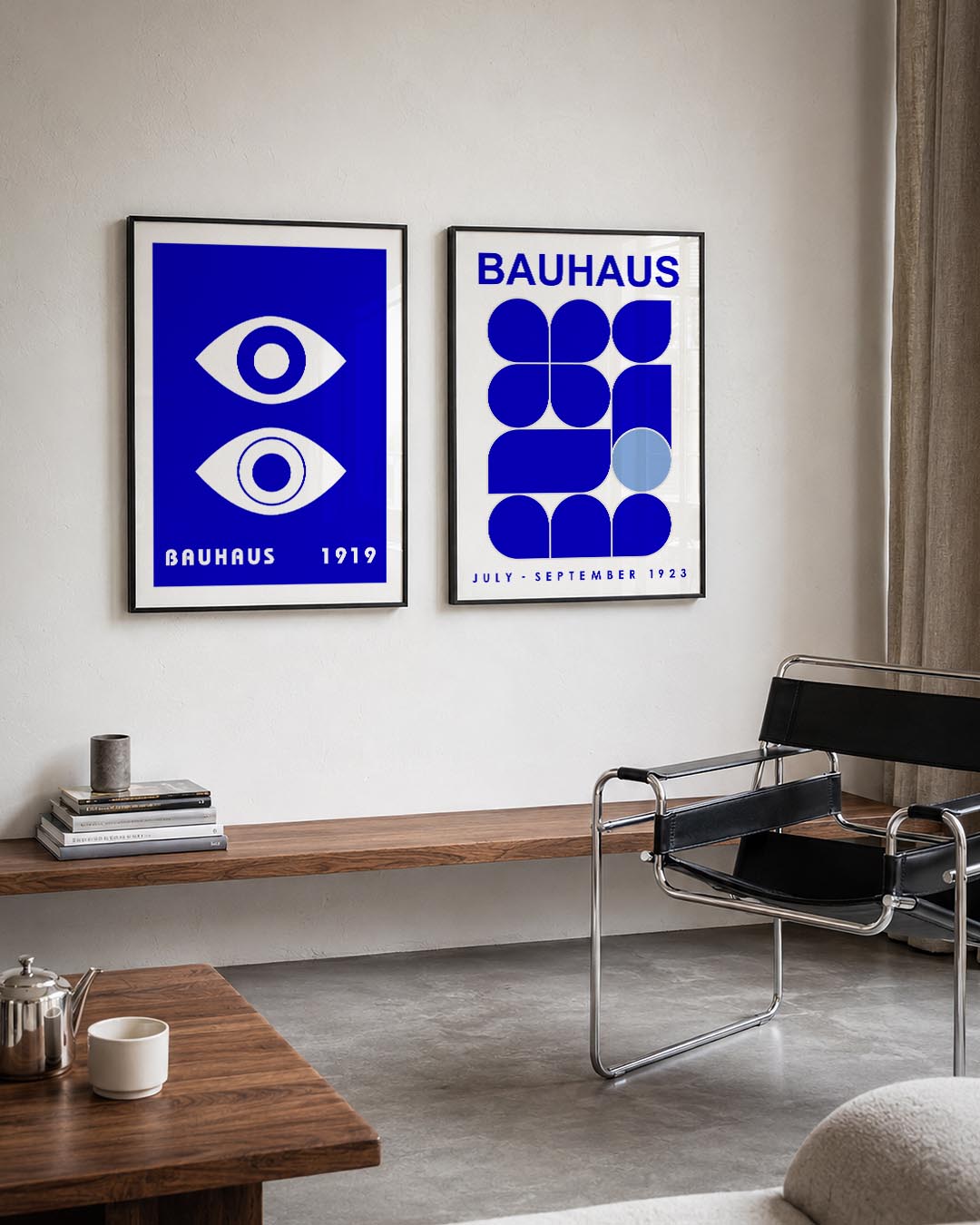 Oogvormen blauw Posterset