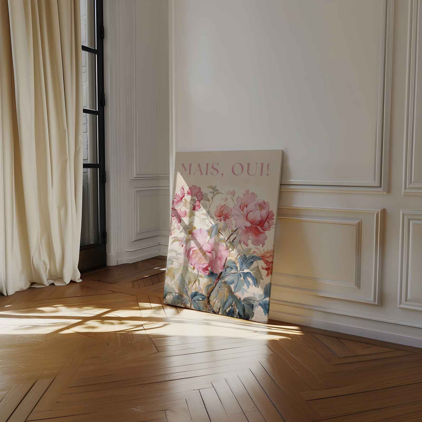 Mais, Oui! - Bloemenpracht in Pastel Kunstwerk-canvas-dibond-plexiglas-wanddecoratie-WallArtistic