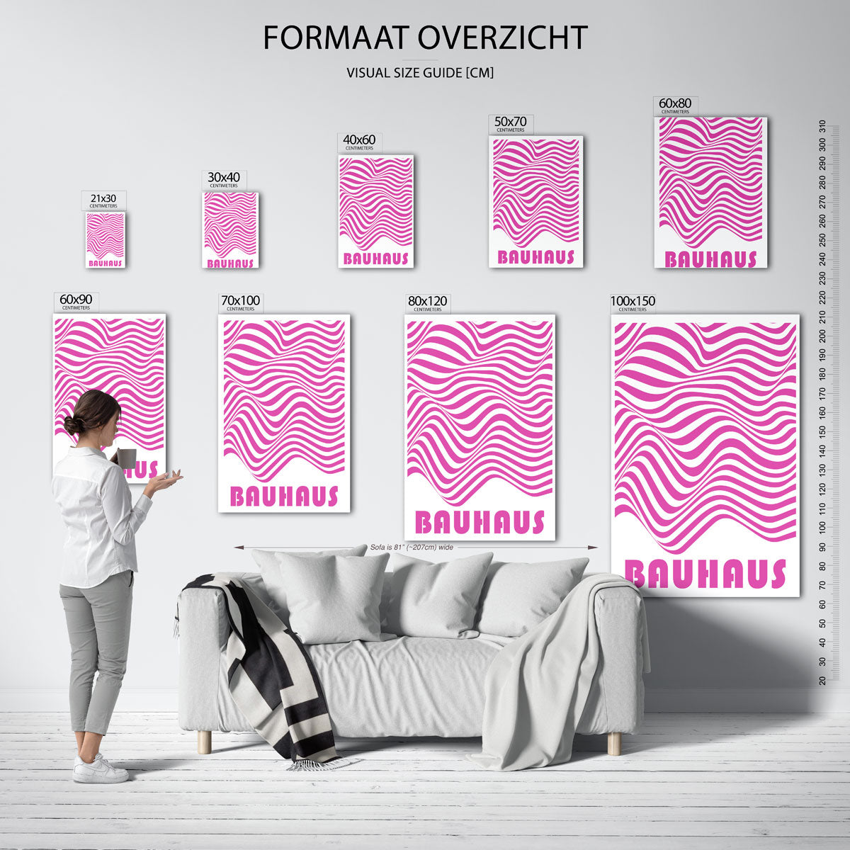 Golvend lijnenspel Poster