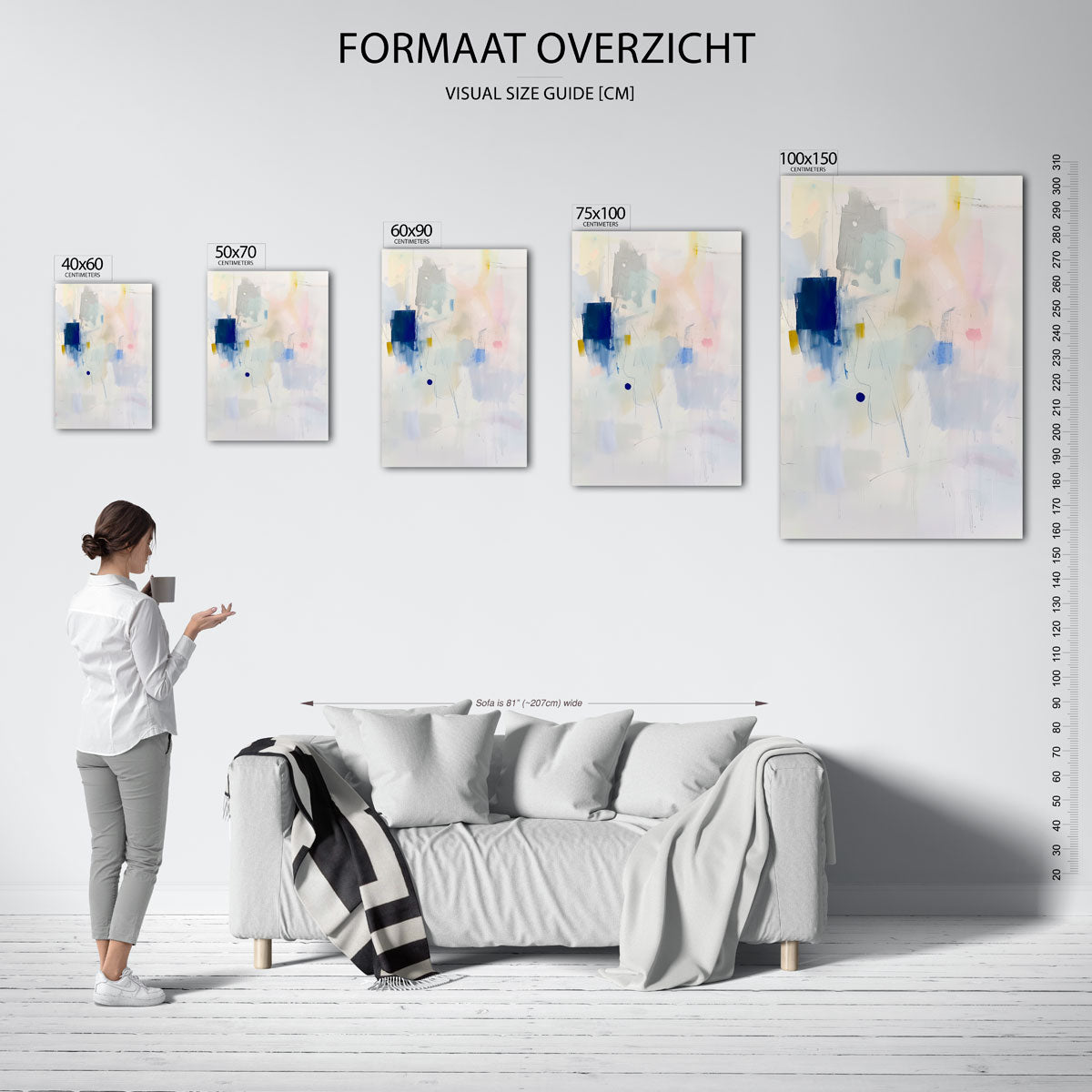 Kleurrijke vormen Kunstwerk