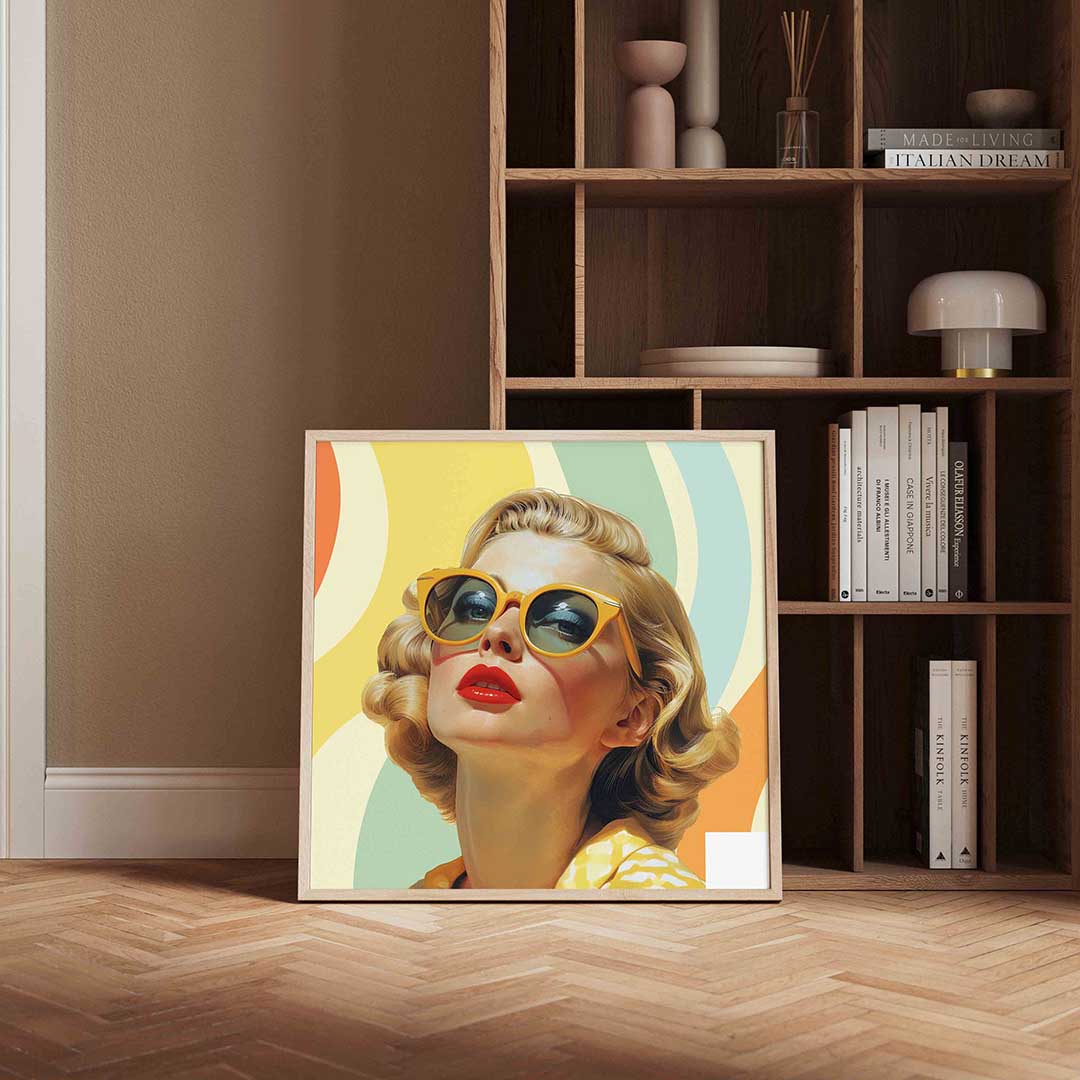 Vrouw met zonnebril Poster