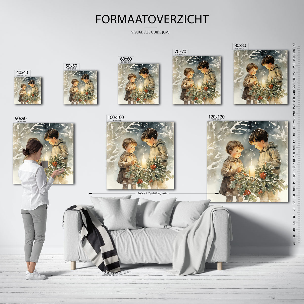 Kinderen met kaars Poster