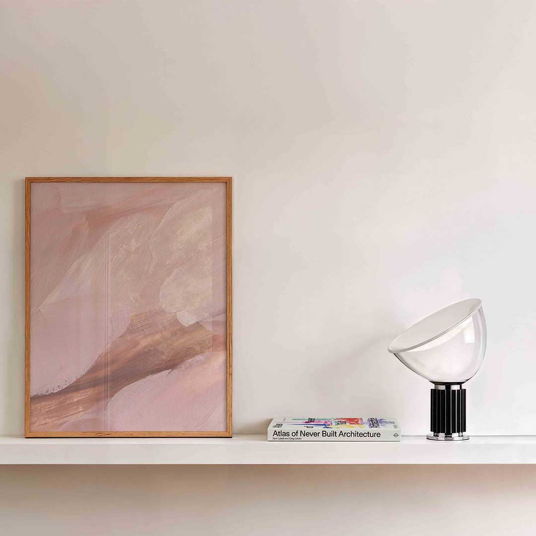 Abstracte roze penseelstreken Poster