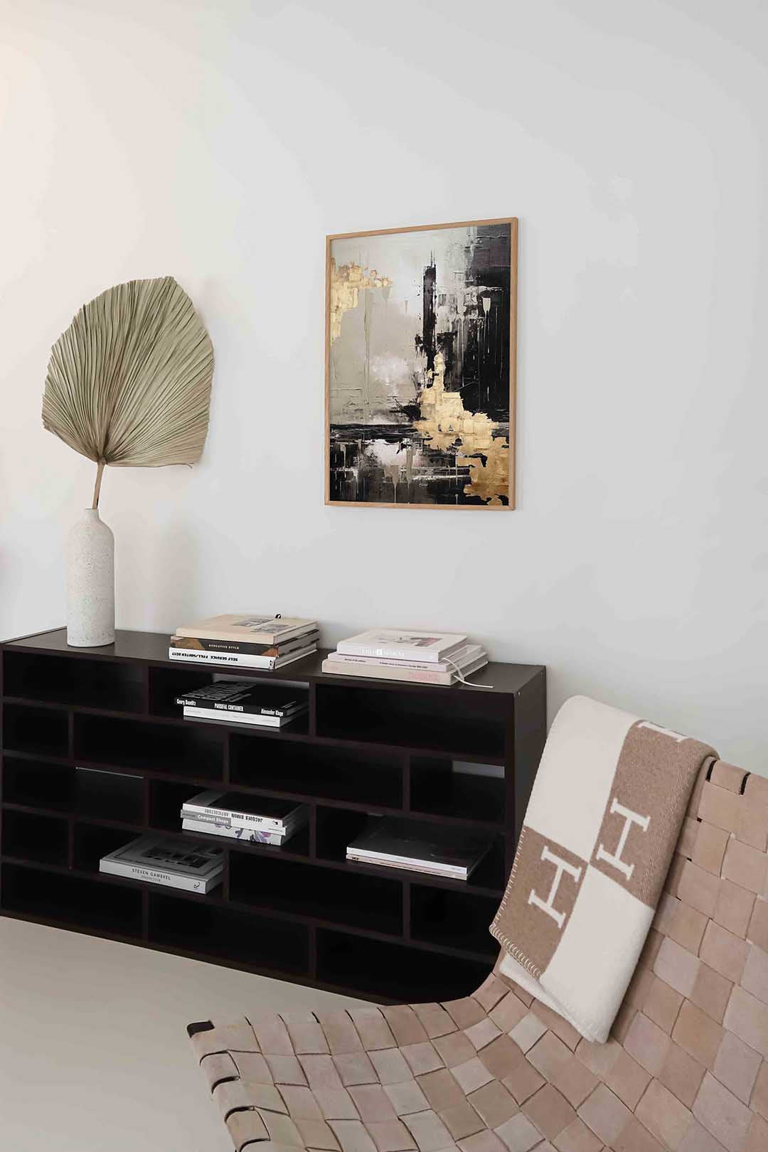 Abstracte goud en zwart Poster