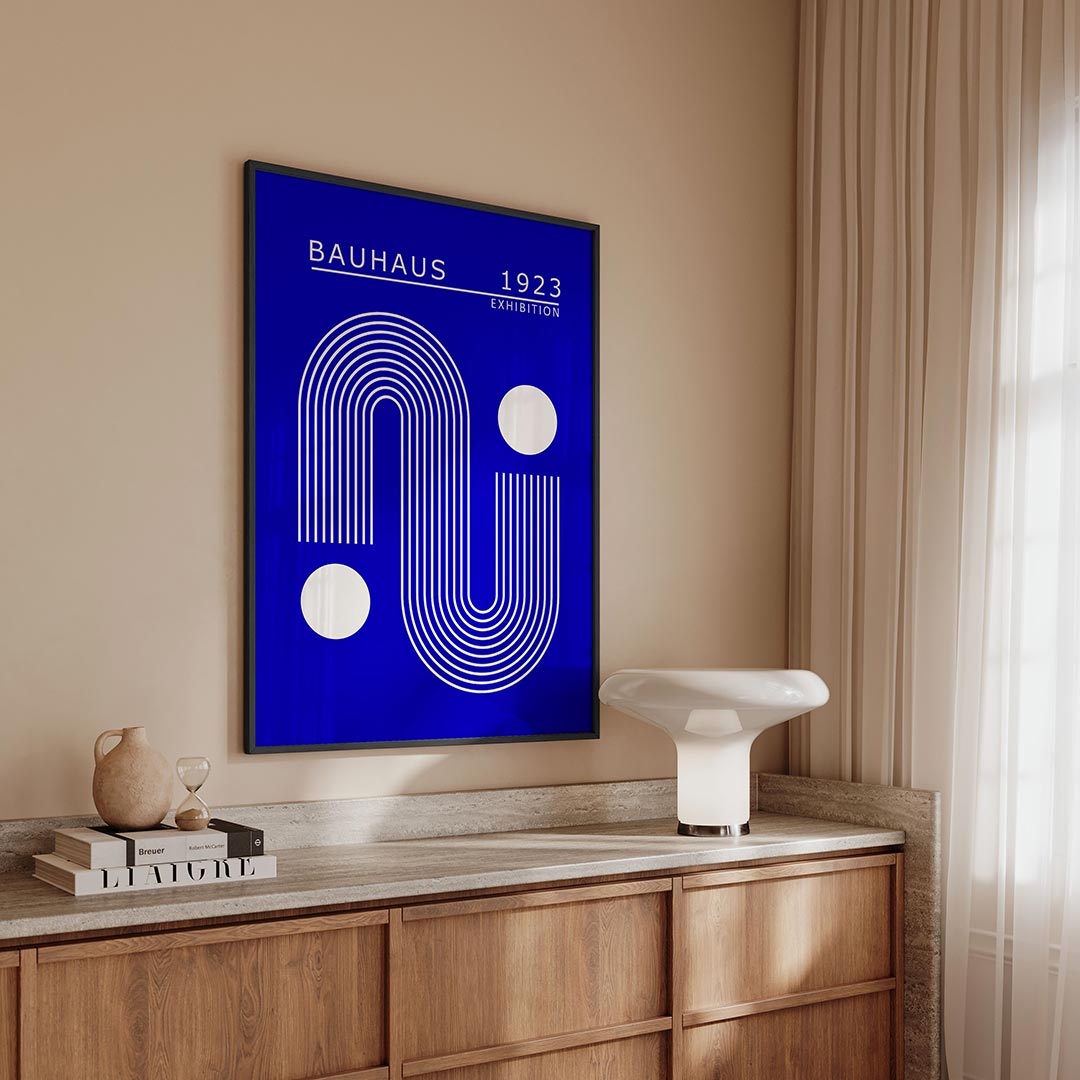 Lijnen en cirkelvormen Poster