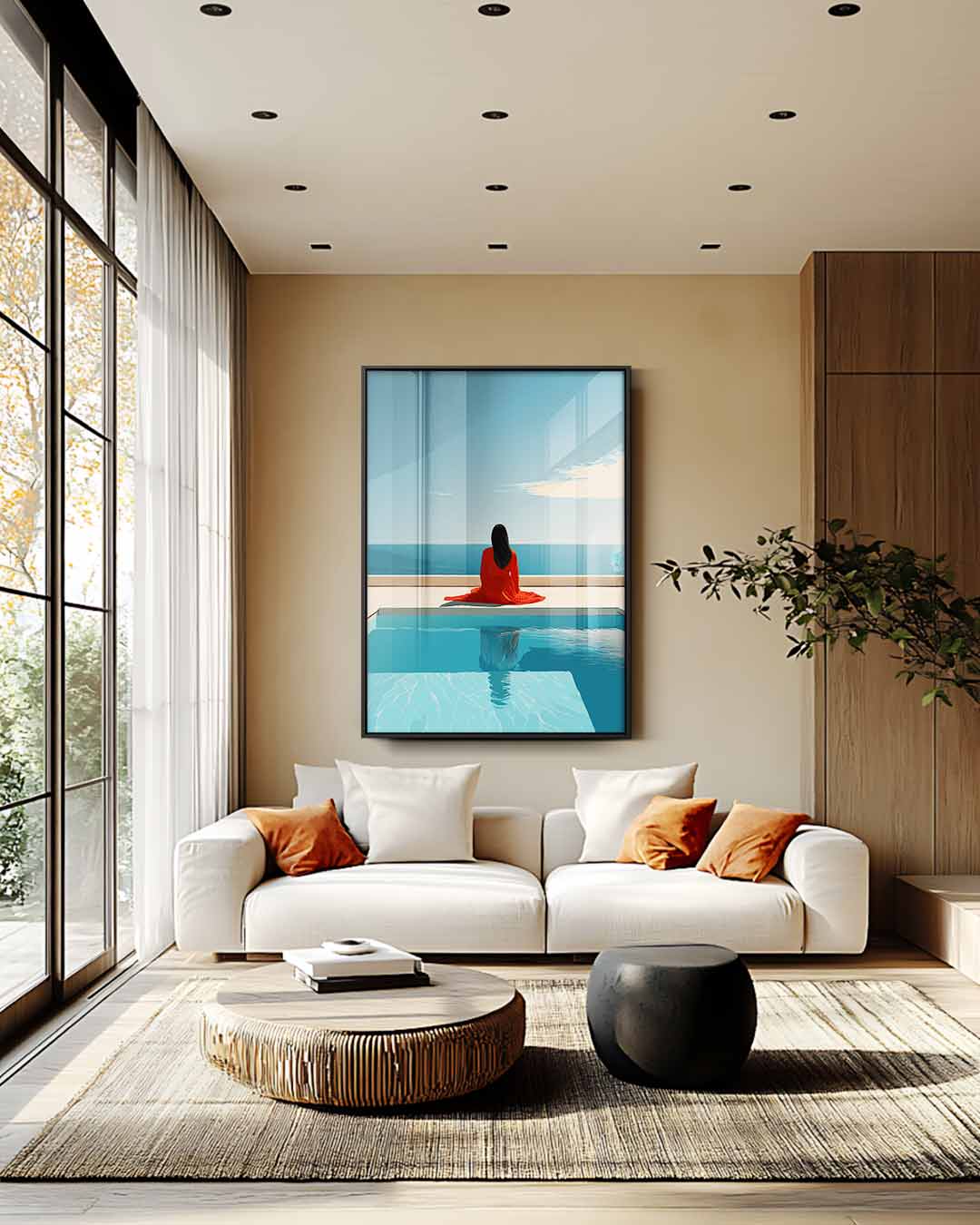 Uitzicht over de Oceaan Kunstwerk-canvas-dibond-plexiglas-wanddecoratie-WallArtistic