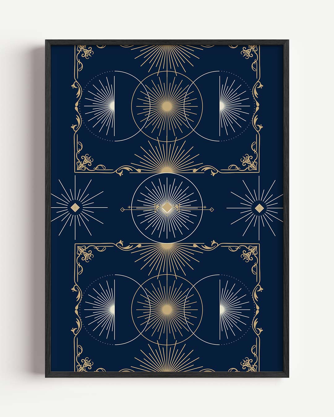Art Deco Zonnestralen Poster-WallArtistic