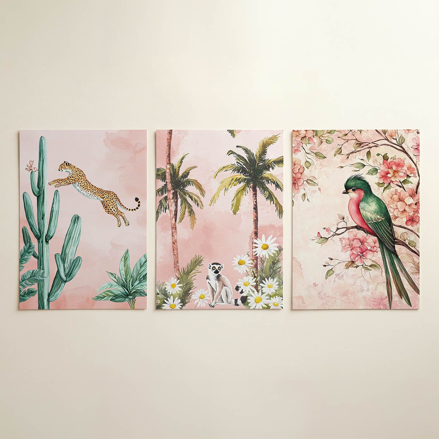 Sprong en cactus Posterset