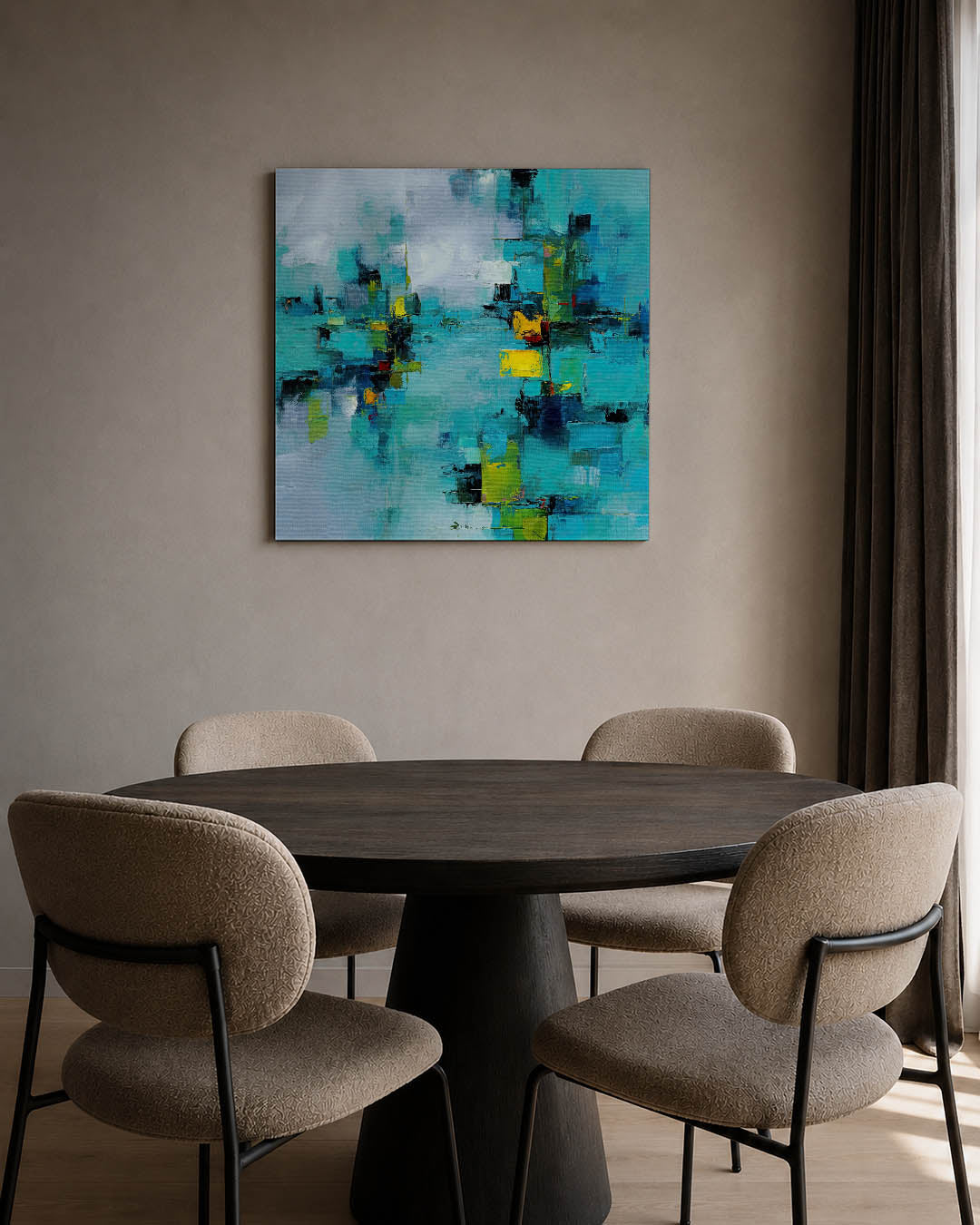 Kleurrijke geometrie Kunstwerk
