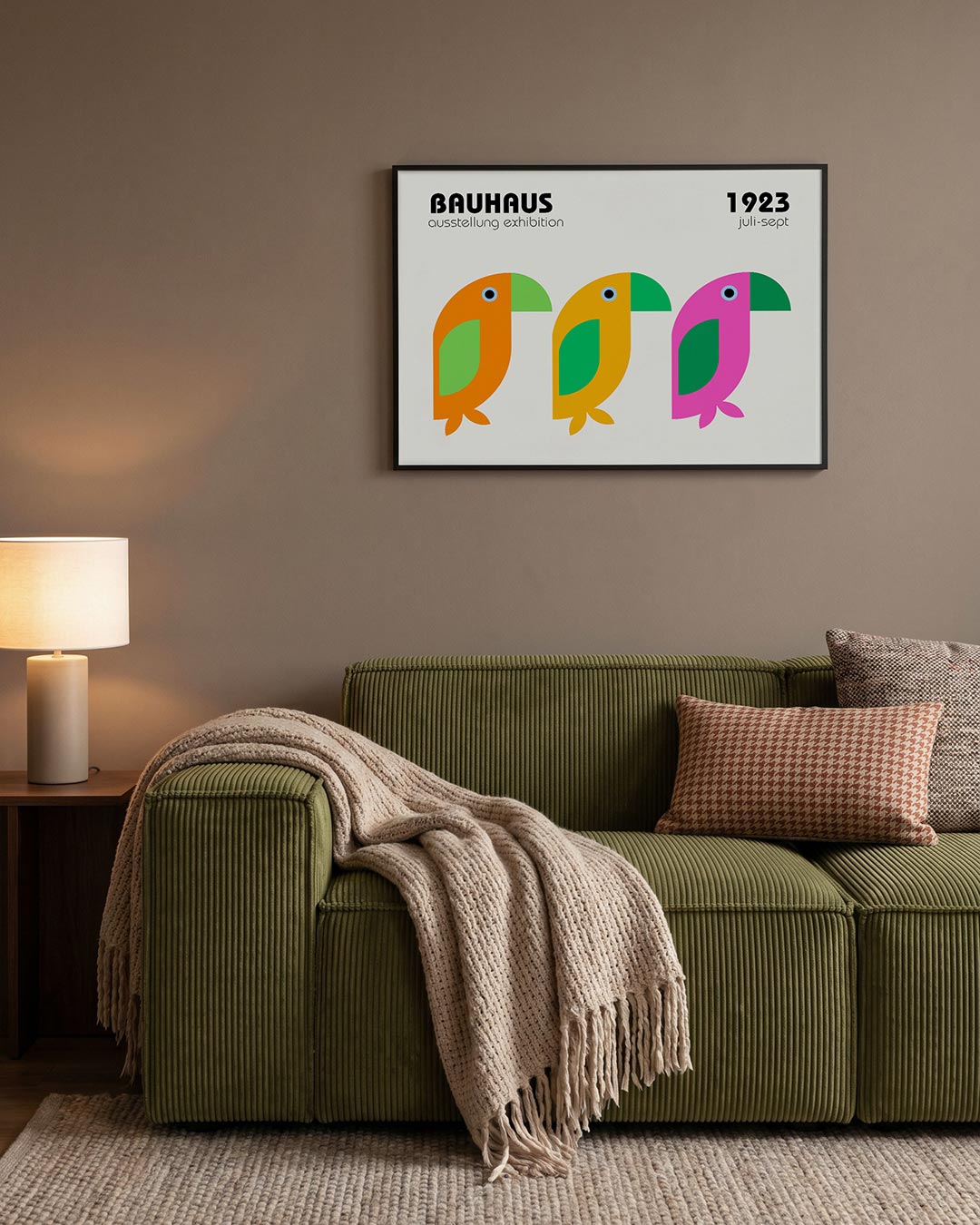 Vogels en kleurvlakken Poster