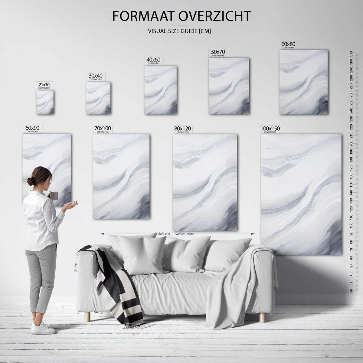 Golvende lijnen Poster