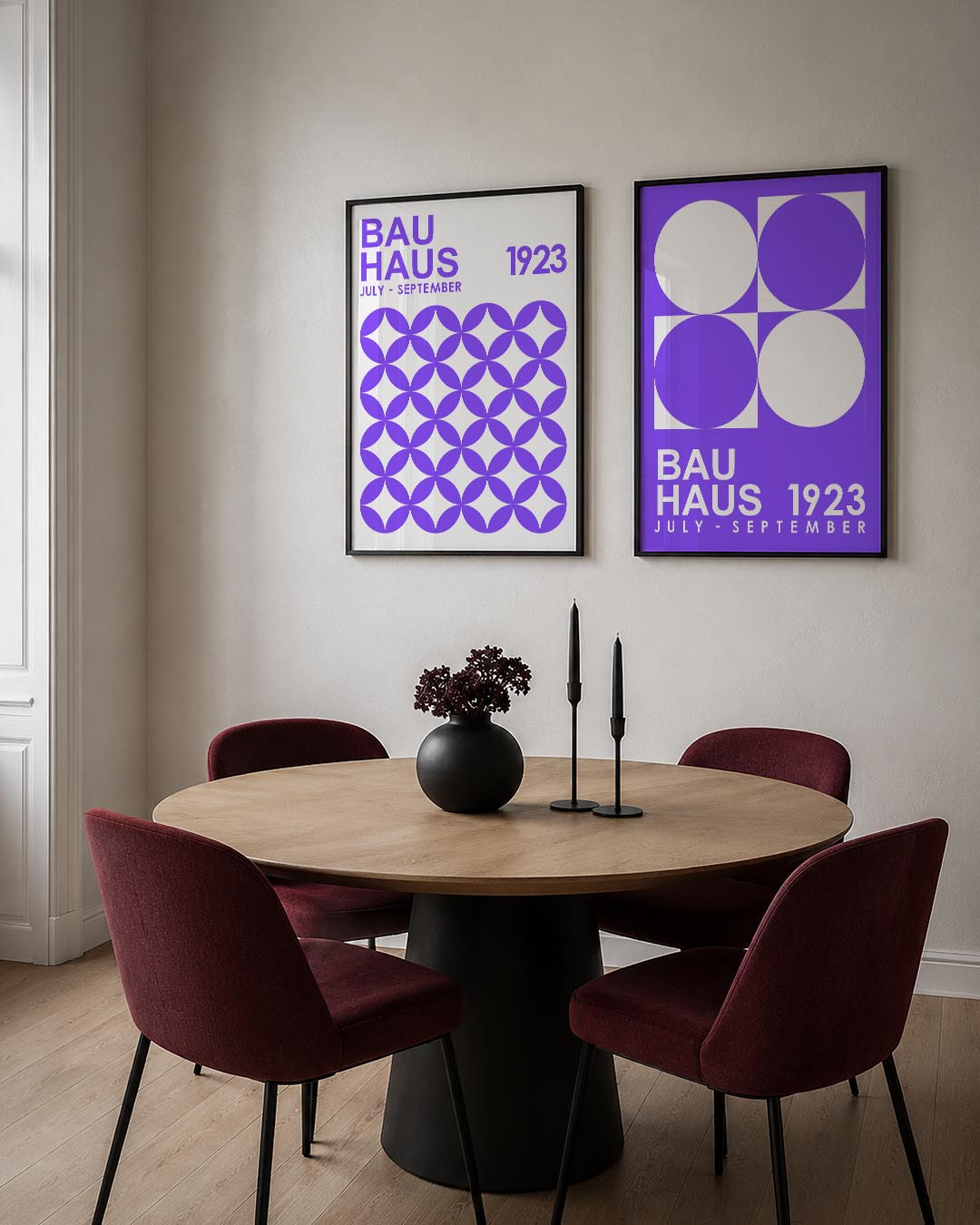 Cirkelpatroon en tekst Posterset