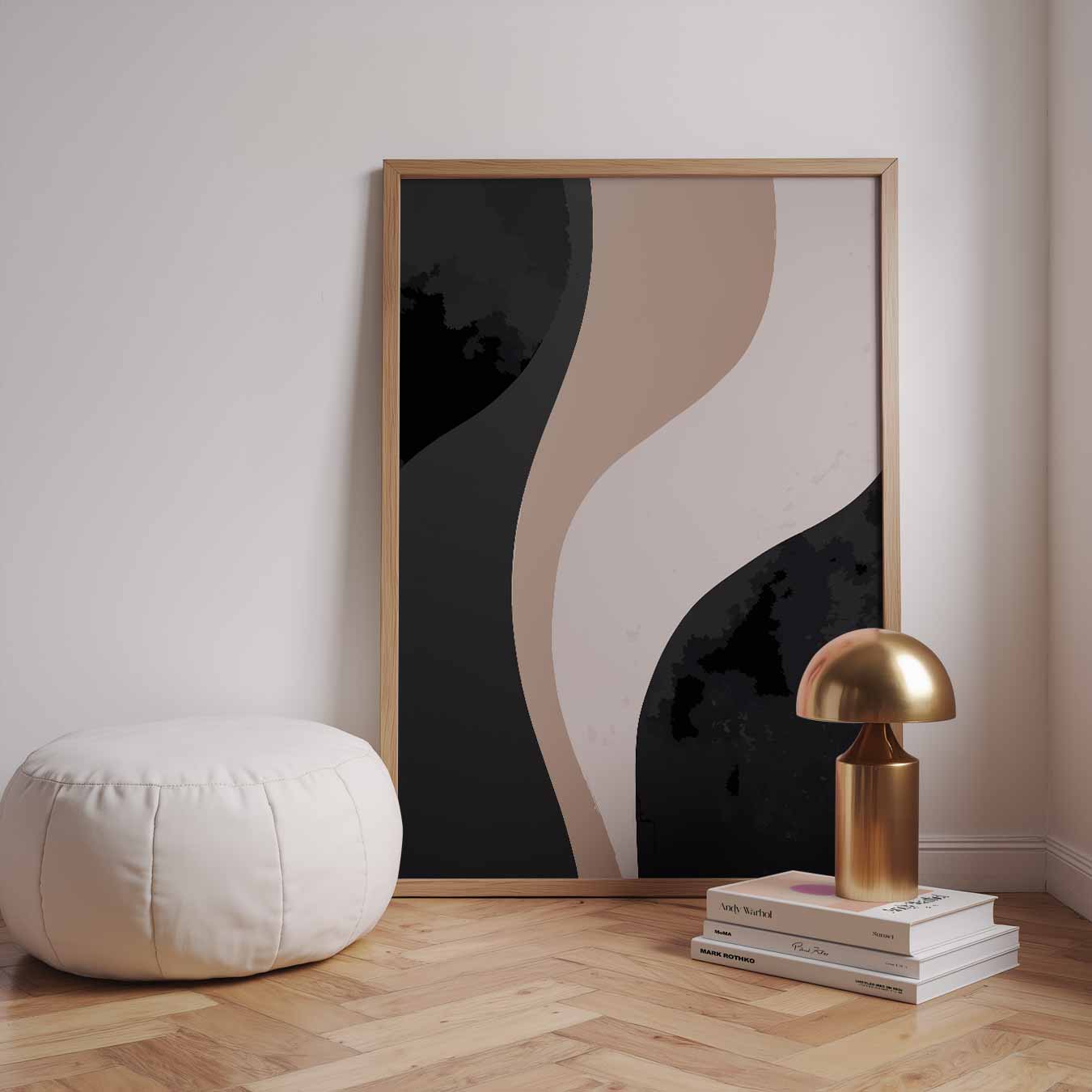 Stijlvolle Abstracte Golven Poster-WallArtistic
