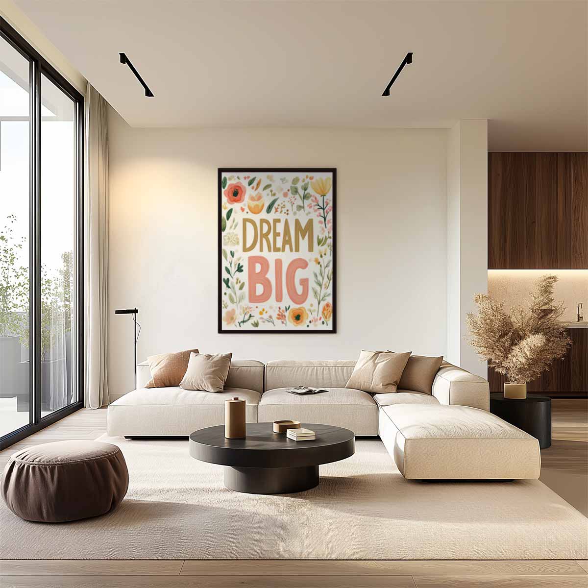 Dream Big Bloemenposter Kunstwerk-canvas-dibond-plexiglas-wanddecoratie-WallArtistic