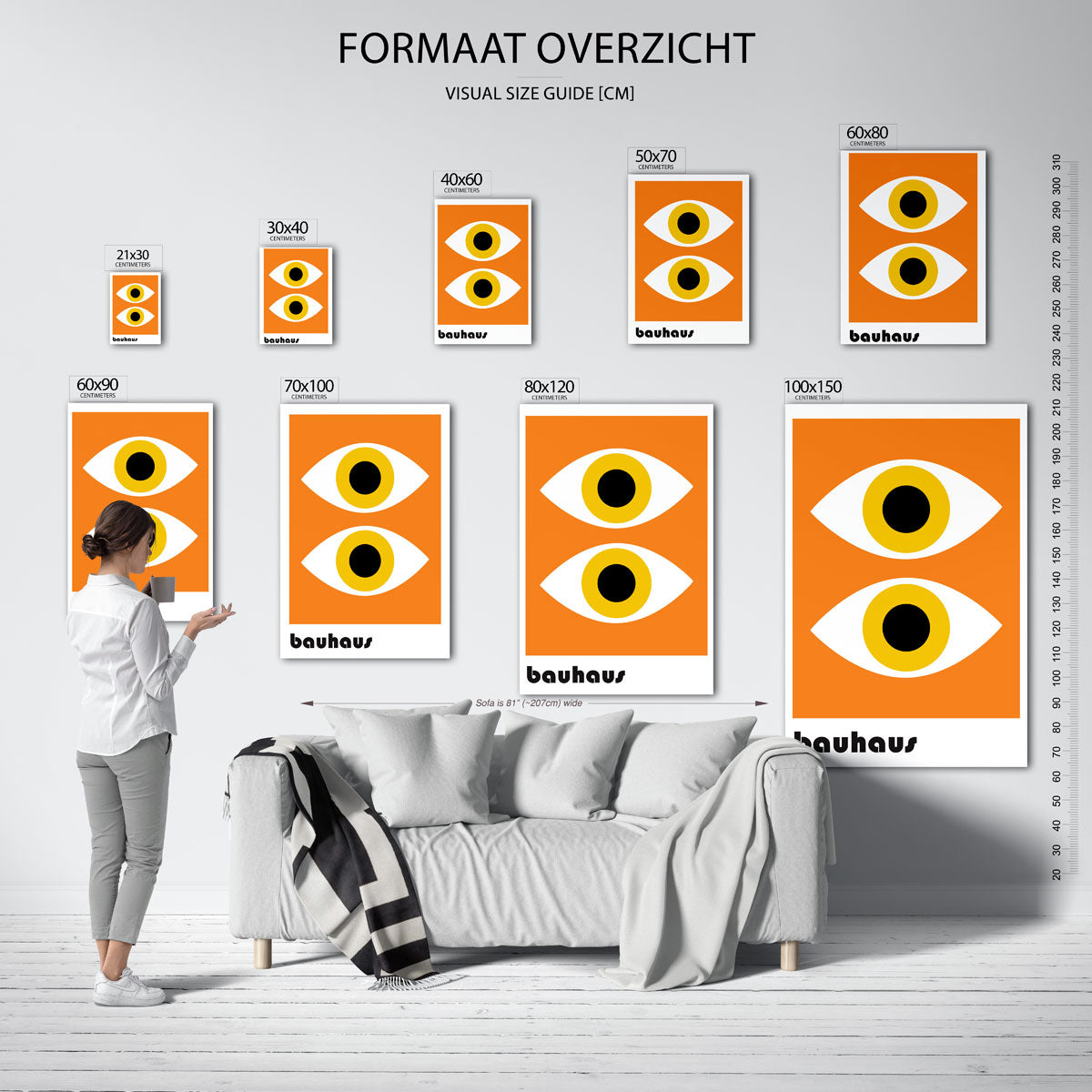 Oogvormen en kleur Poster