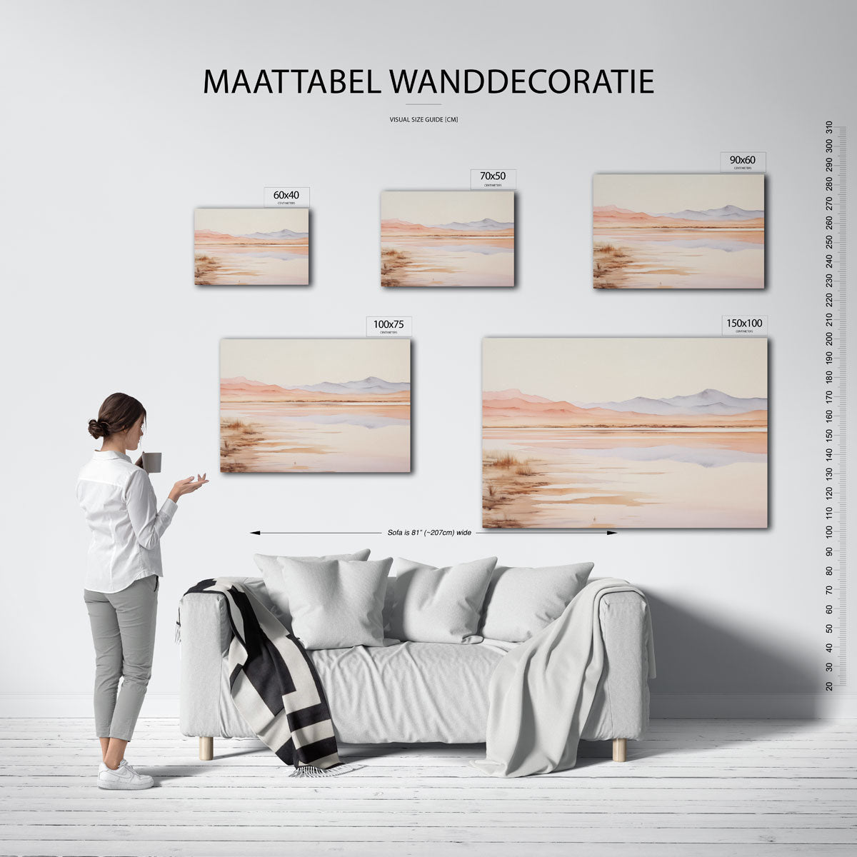 Rustige landschap weergave Kunstwerk