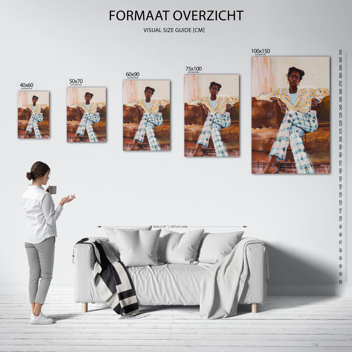 Portret compositie Kunstwerk