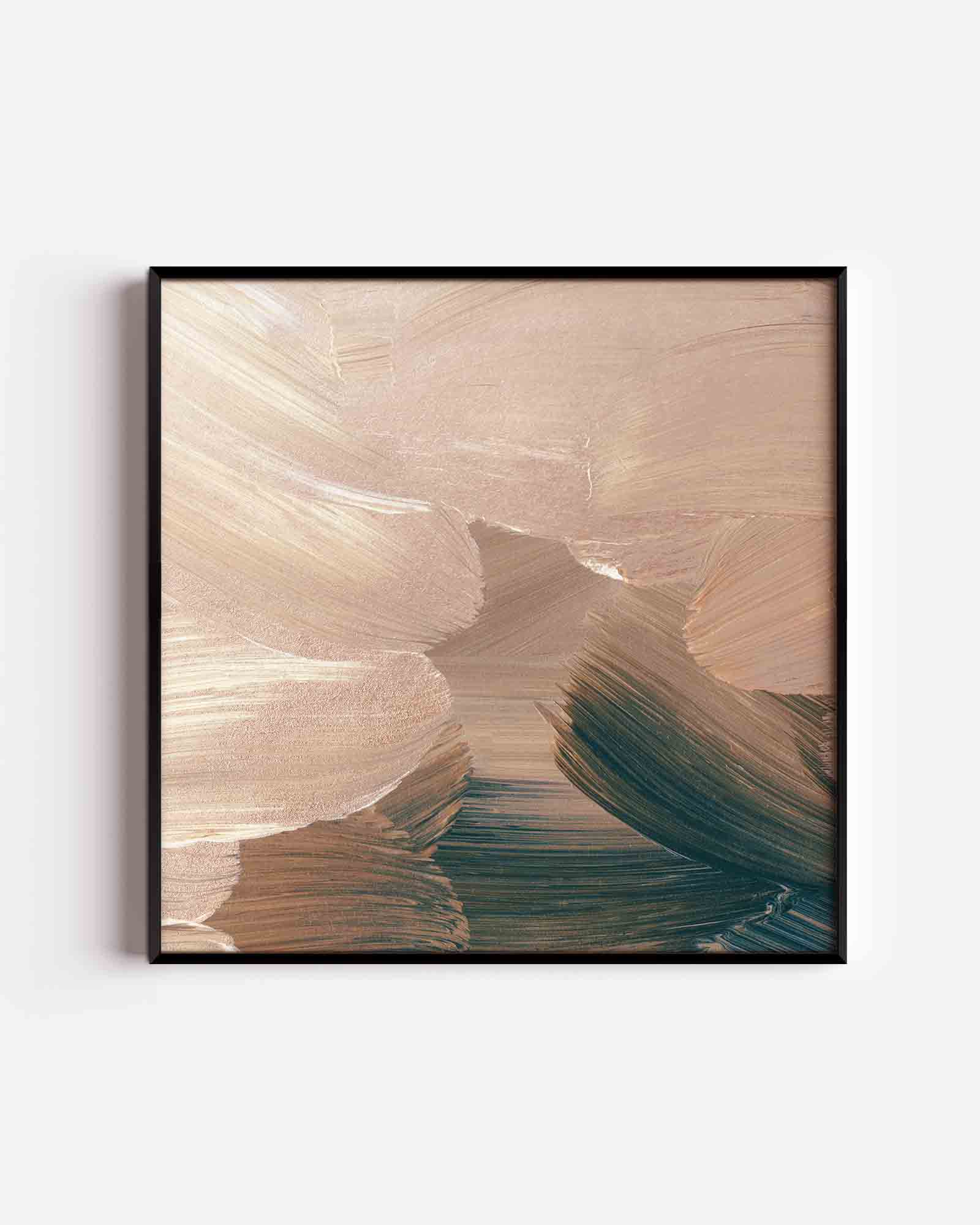 Abstracte penseelstreken Poster