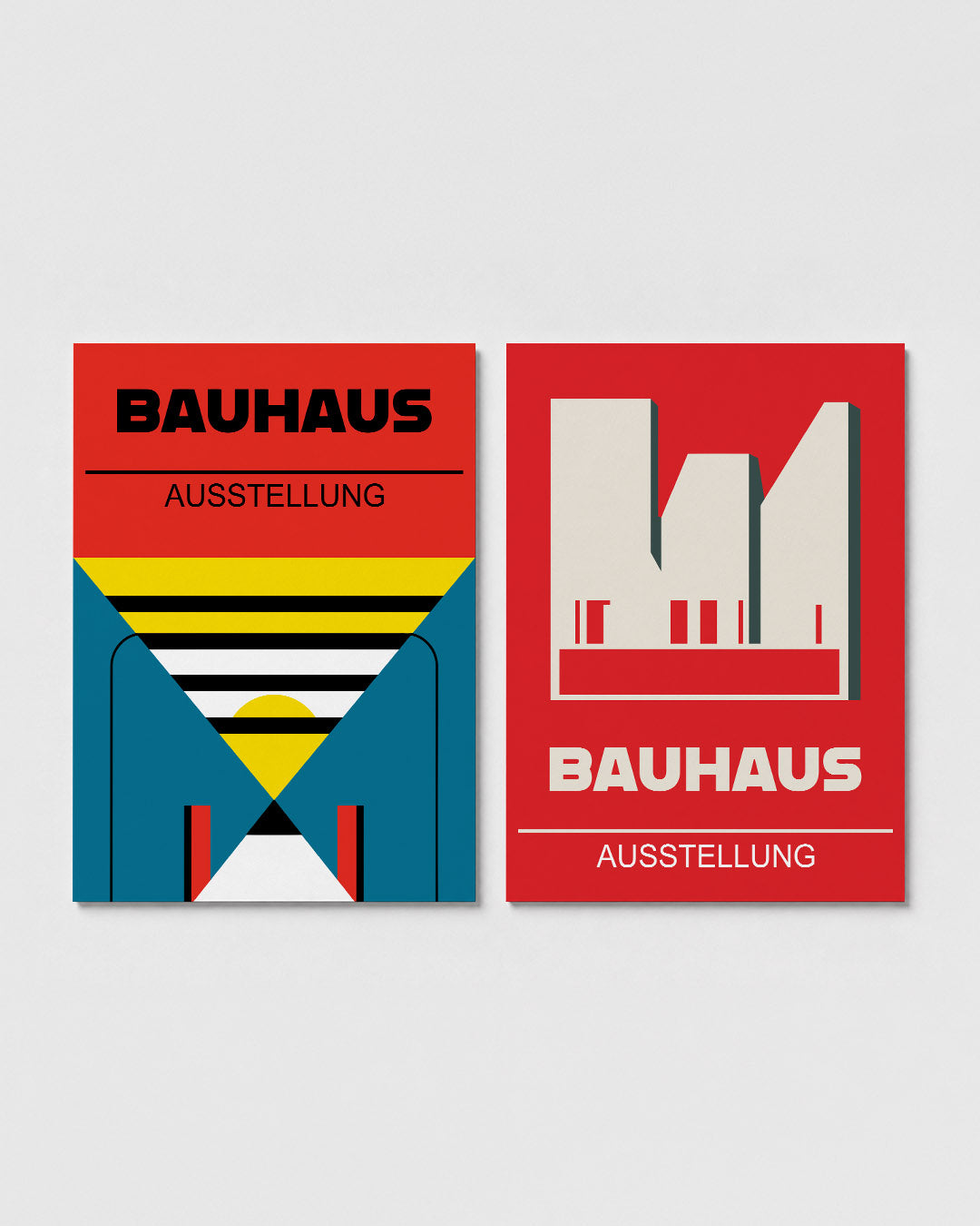 Kleurrijke vlakverdeling Posterset