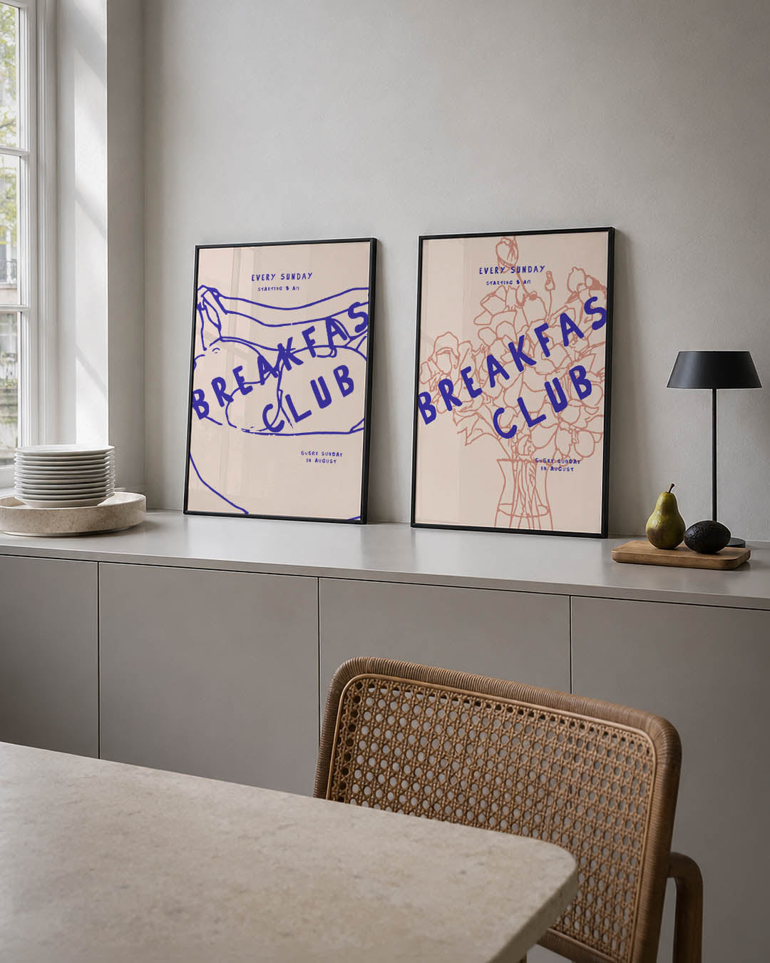 Lijnen en tekst Posterset