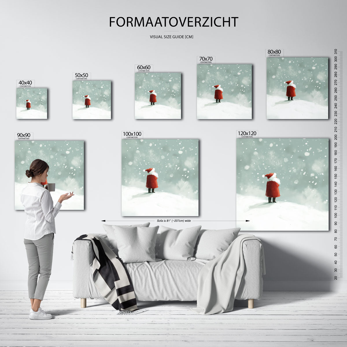 Sneeuwlandschap met figuur Poster