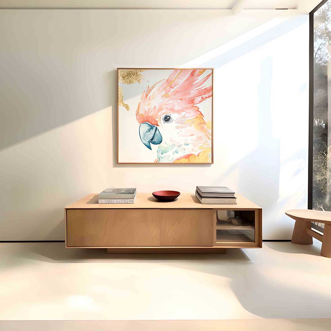 Papegaai met gouden accenten Poster