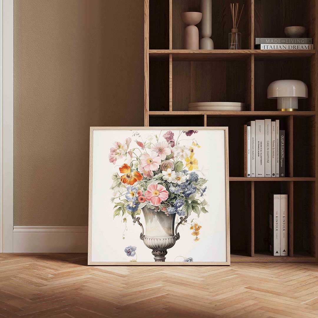Bloemen in vaas Poster