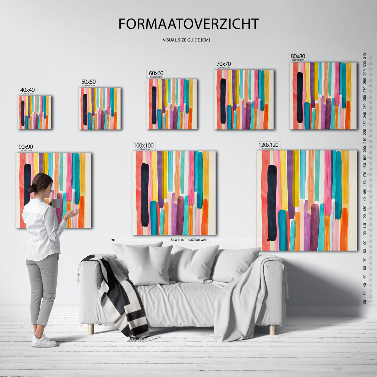Verticale strepen Poster