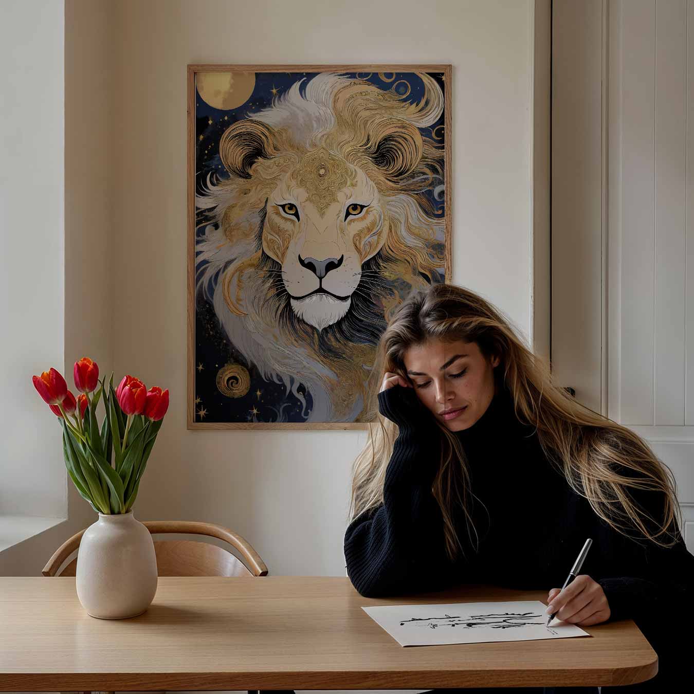 Majestueuze Leeuwenposter-WallArtistic