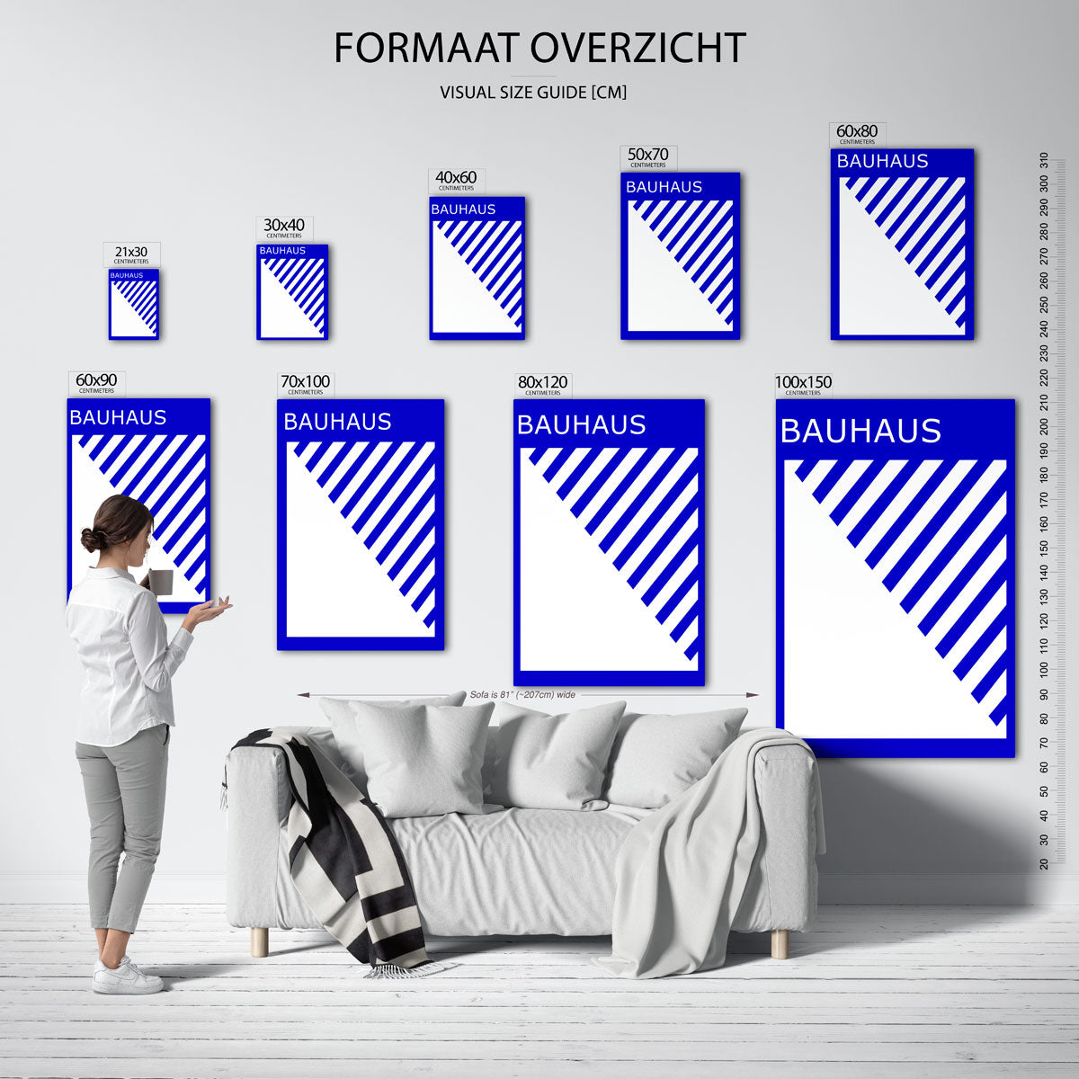 Diagonal lijnen Poster