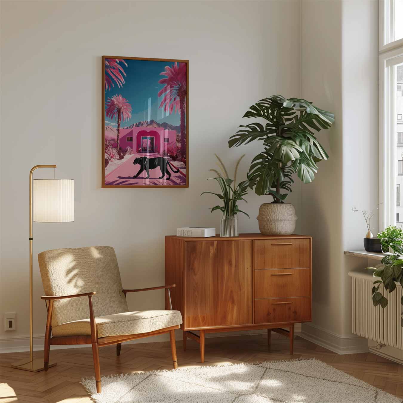 Stralende Roze Panter Poster-WallArtistic