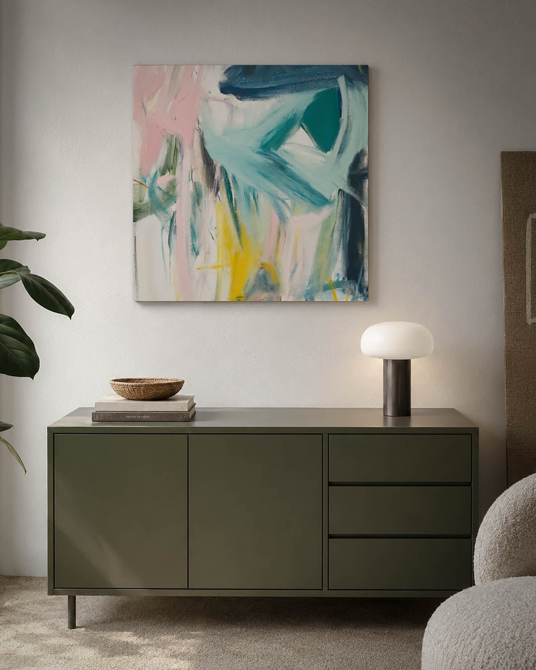 Dynamische kleurenexplosie Kunstwerk