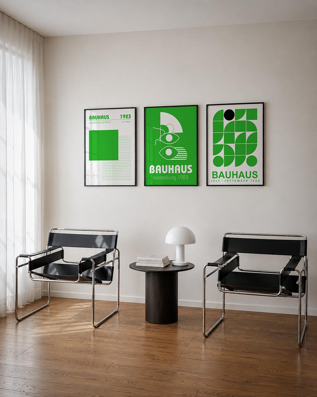 Groene vlakken Posterset