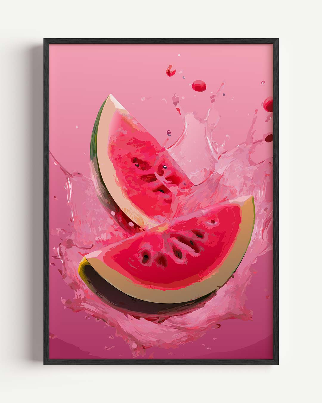 Spetterende Watermeloen Kunstposter-WallArtistic