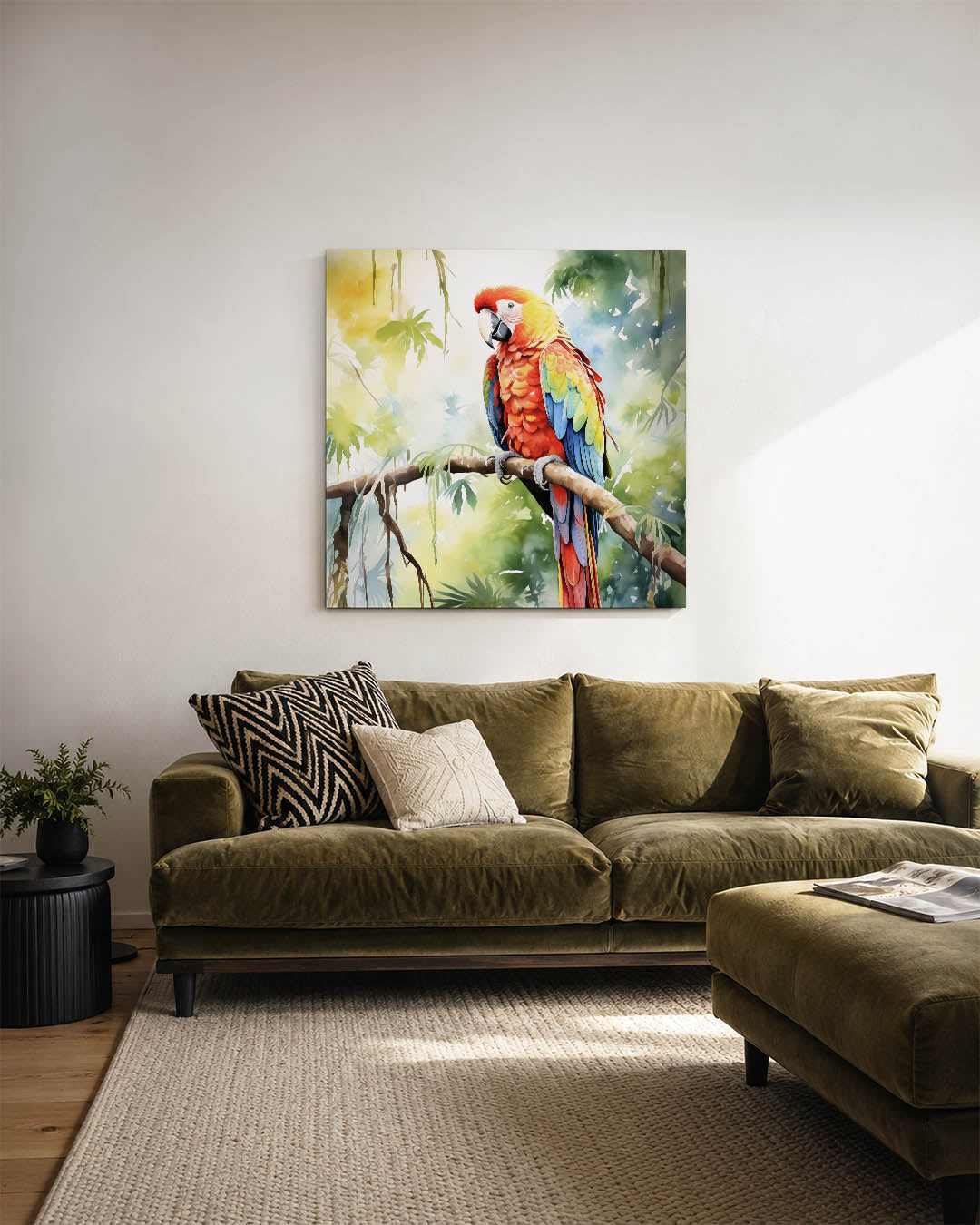 Vrolijke papegaai Kunstwerk