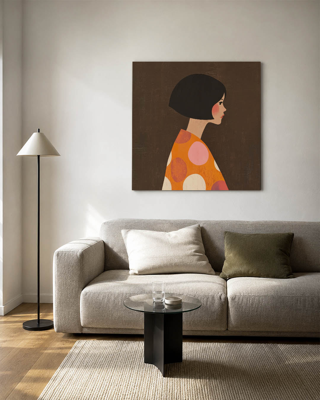 Stijlvolle vrouwenzijde Kunstwerk