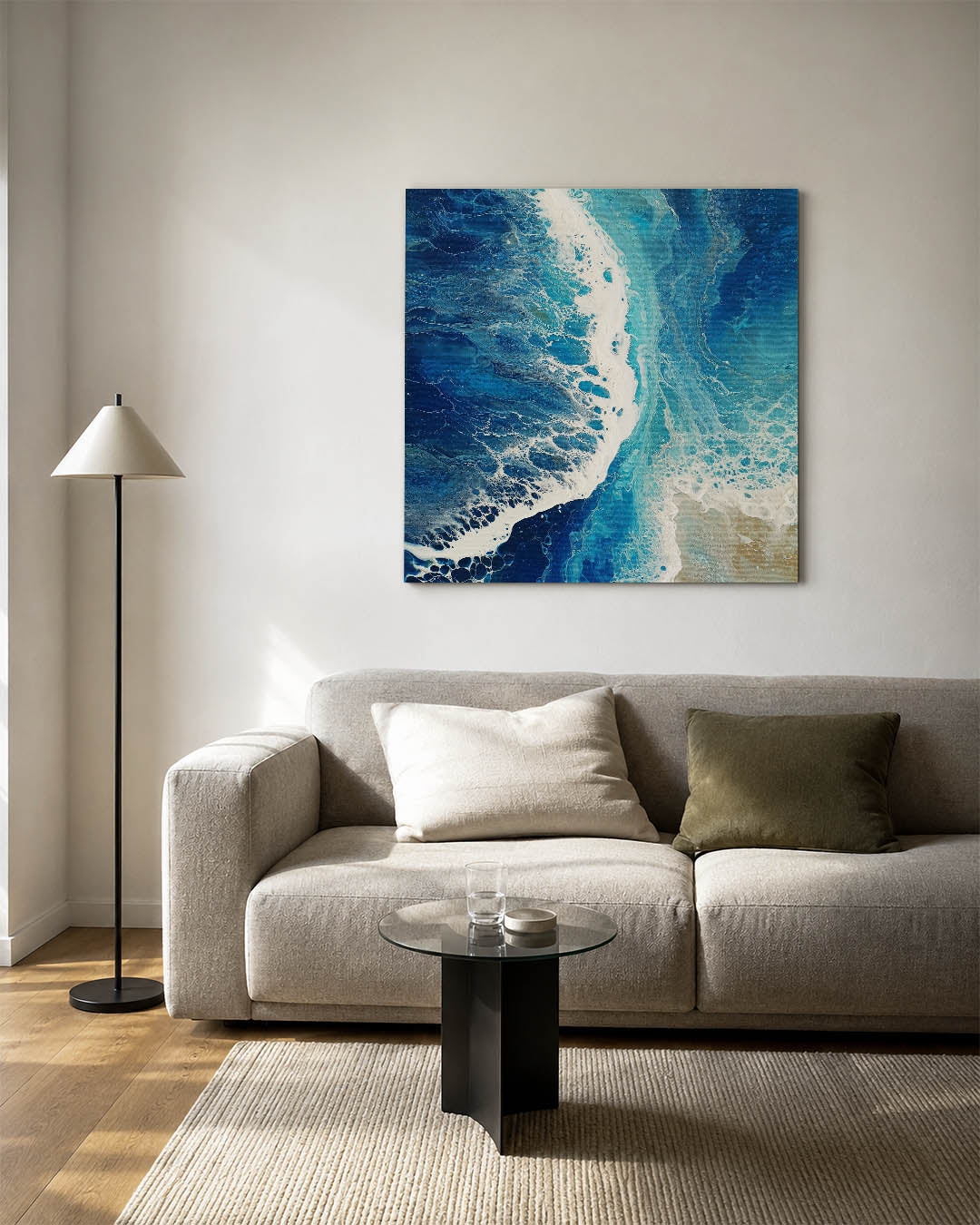 Dynamische oceaan golf Kunstwerk