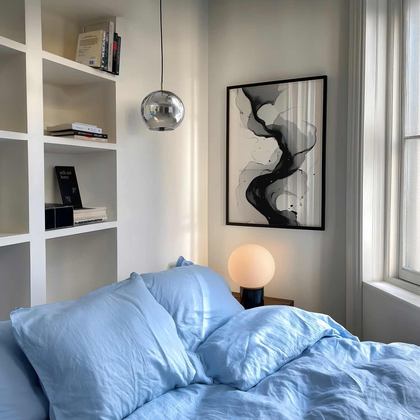 Abstracte Elegantie in Zwart & Wit Poster-WallArtistic