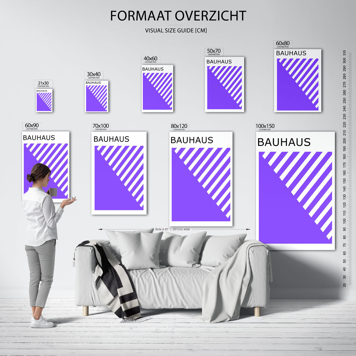 Diagonal lijnen Poster