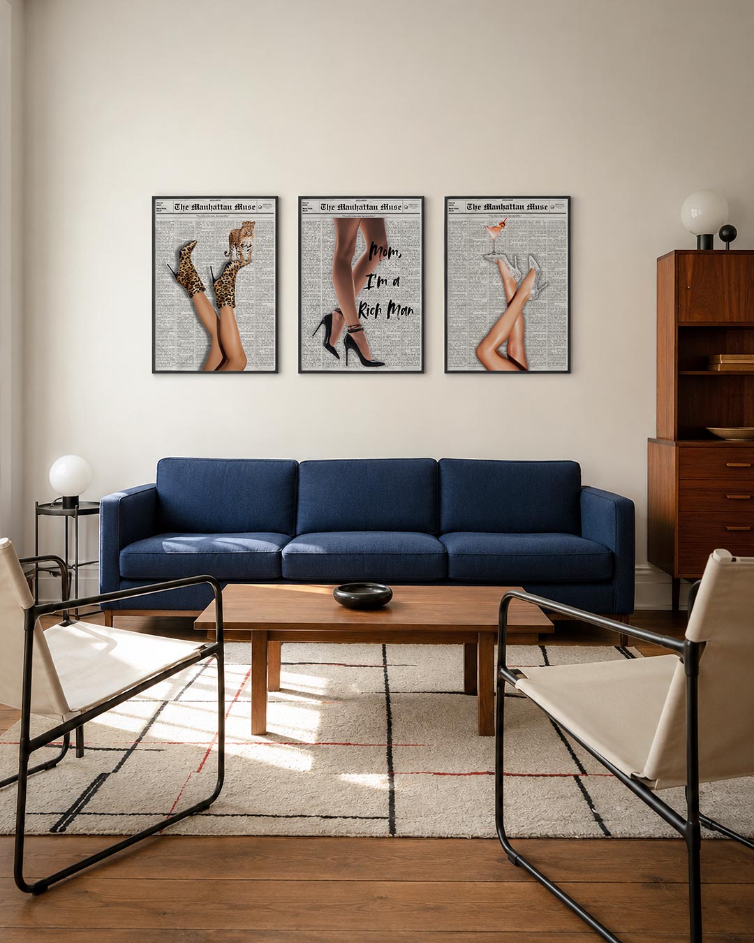 Dierenprint en stiletto's Posterset