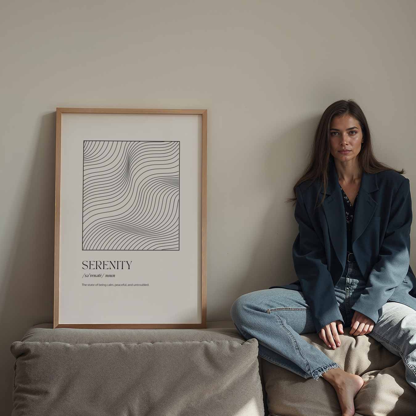 Serenity Lijnkunst Poster-WallArtistic